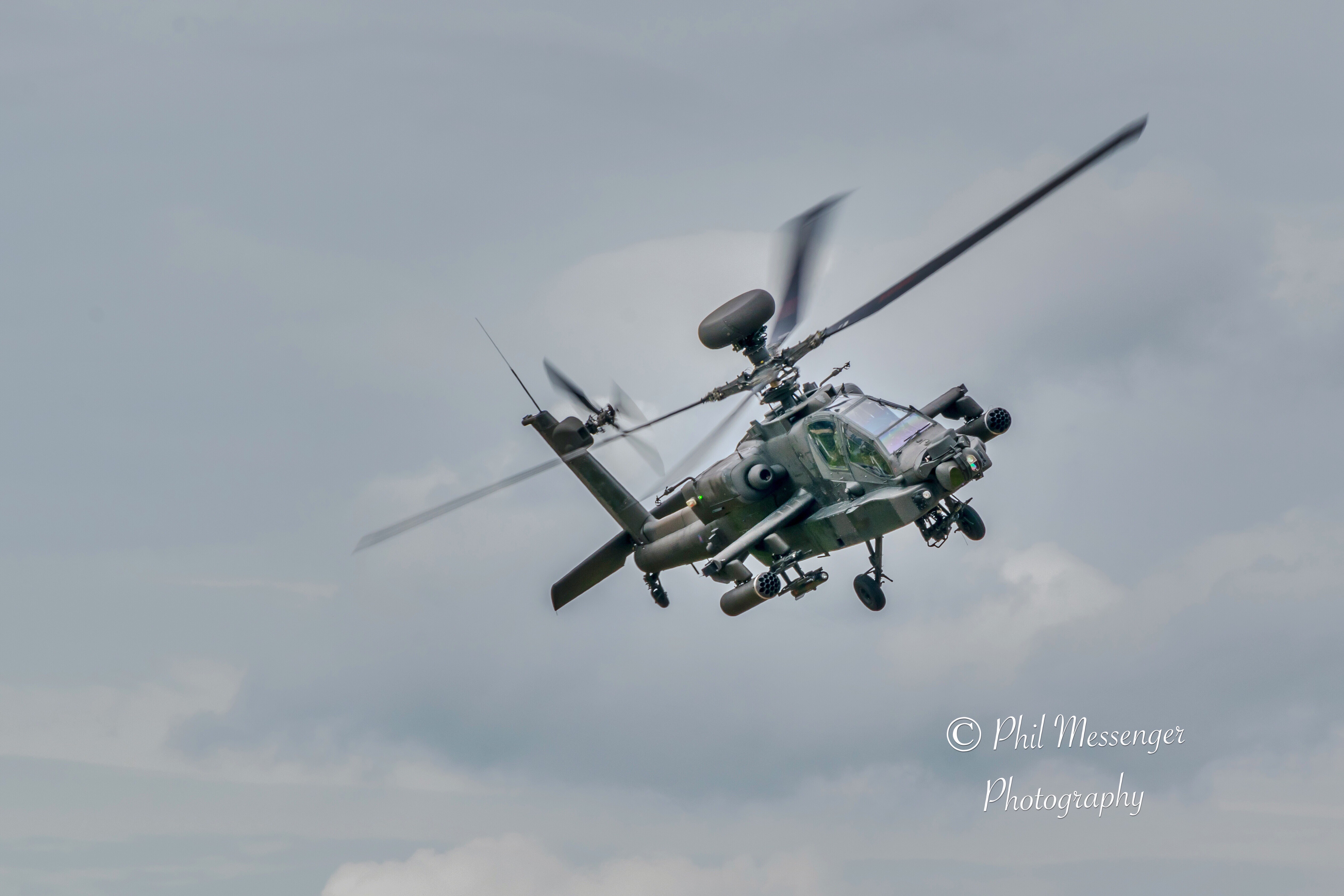Apache Helicopter displaying at the Royal International Air Tattoo 2019
