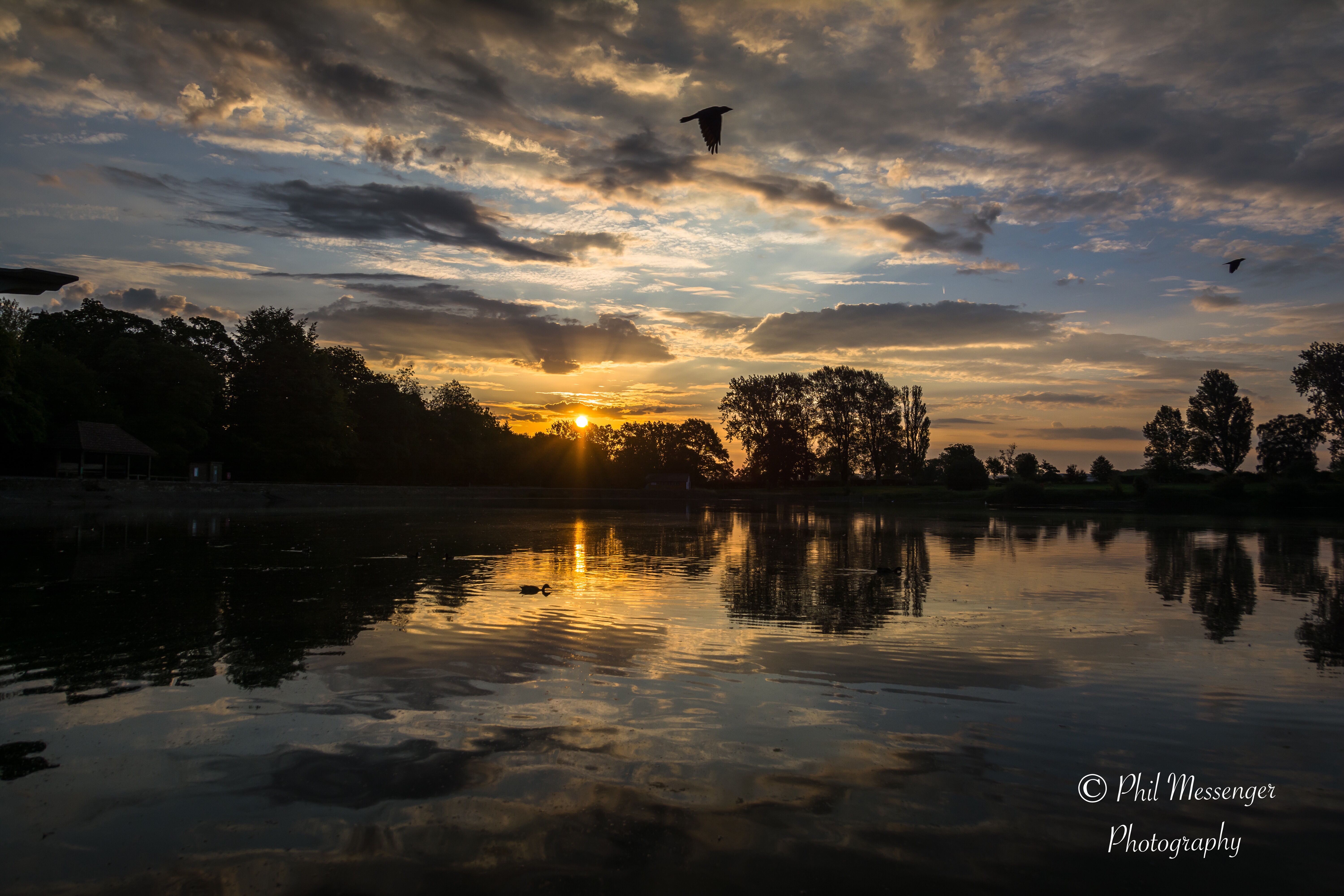 Sunrise at Coate Water, Swindon.