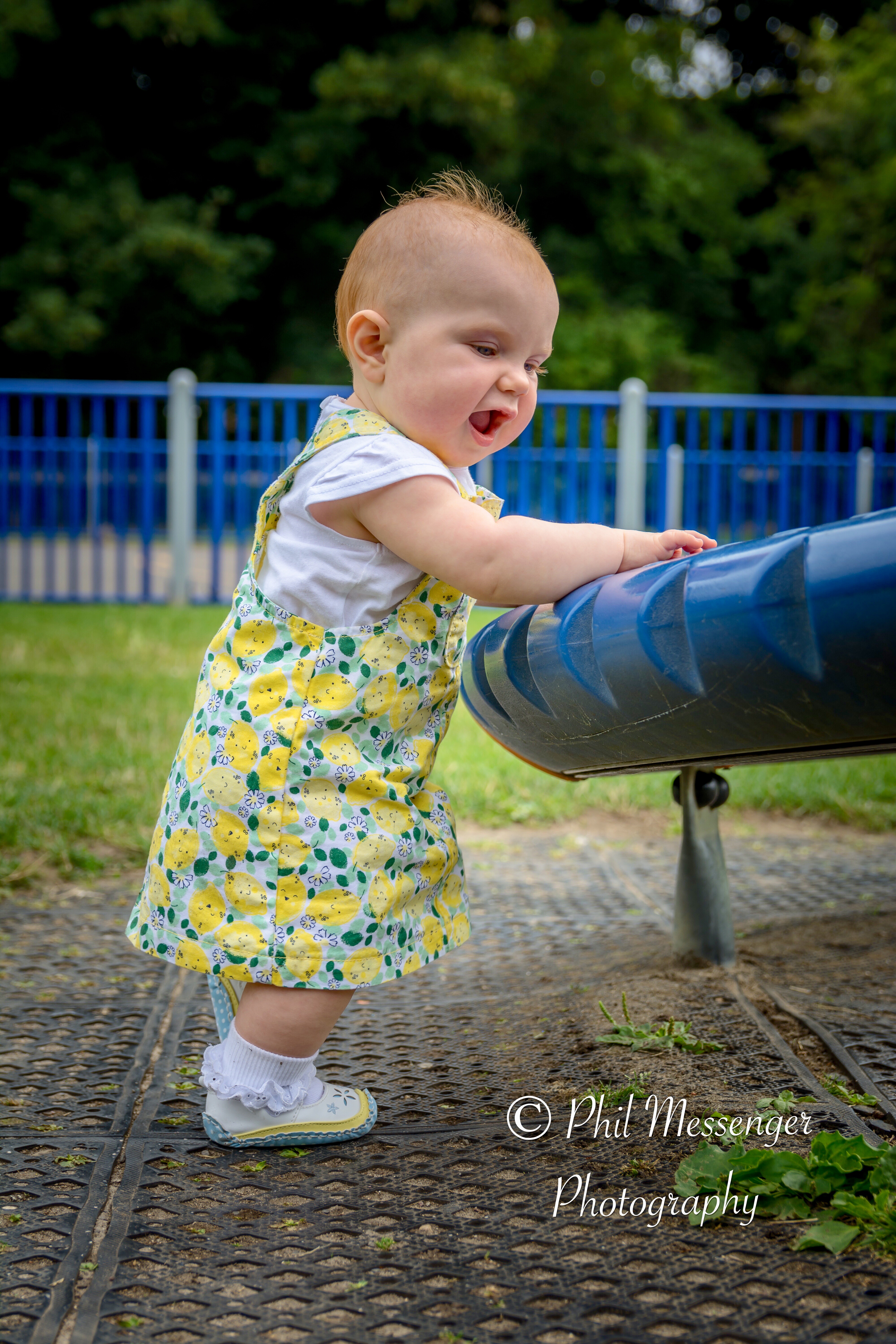 Autumn Rose finding her feet at the park