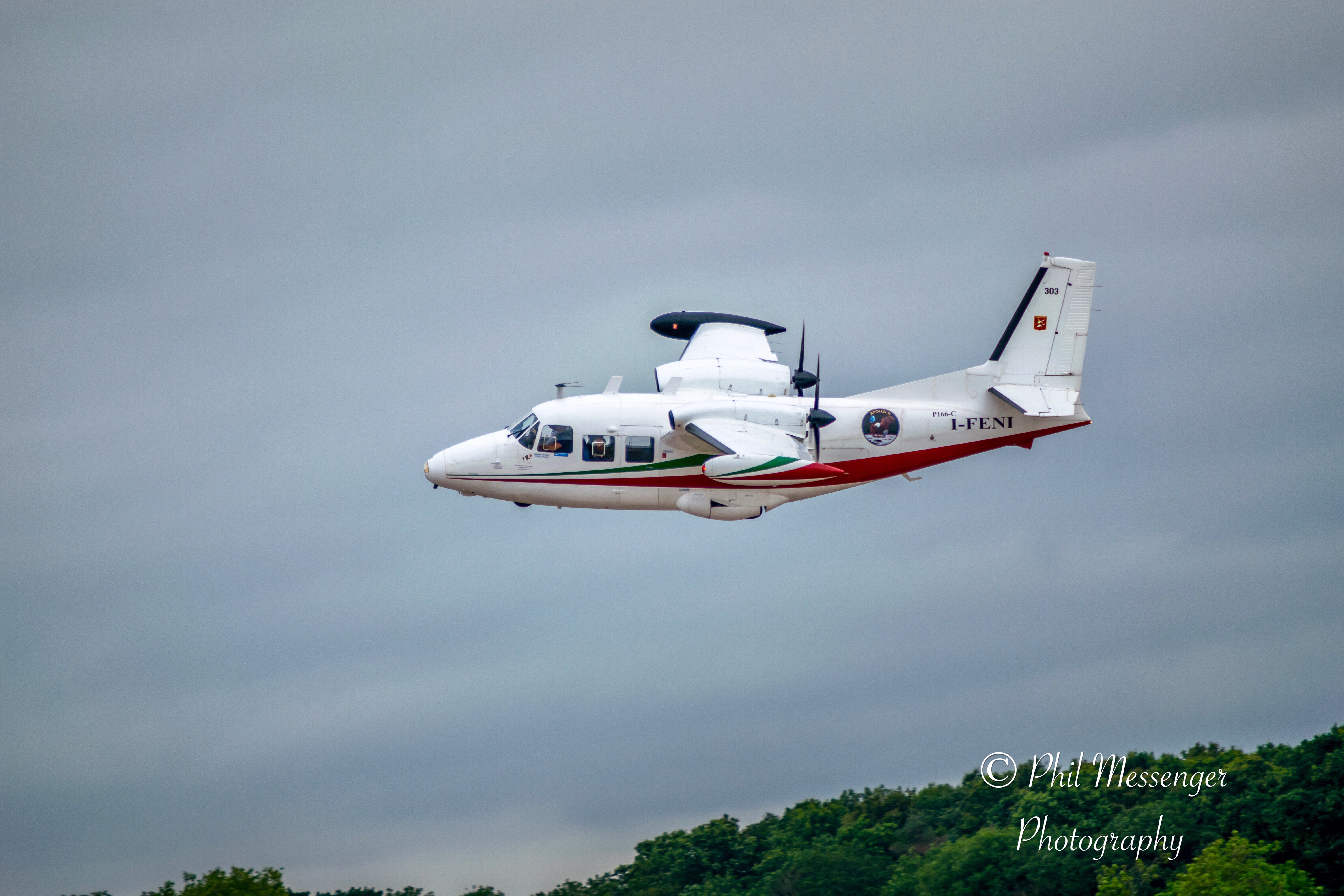 Piaggio P-166C departing the Royal International Air Tattoo 2019
