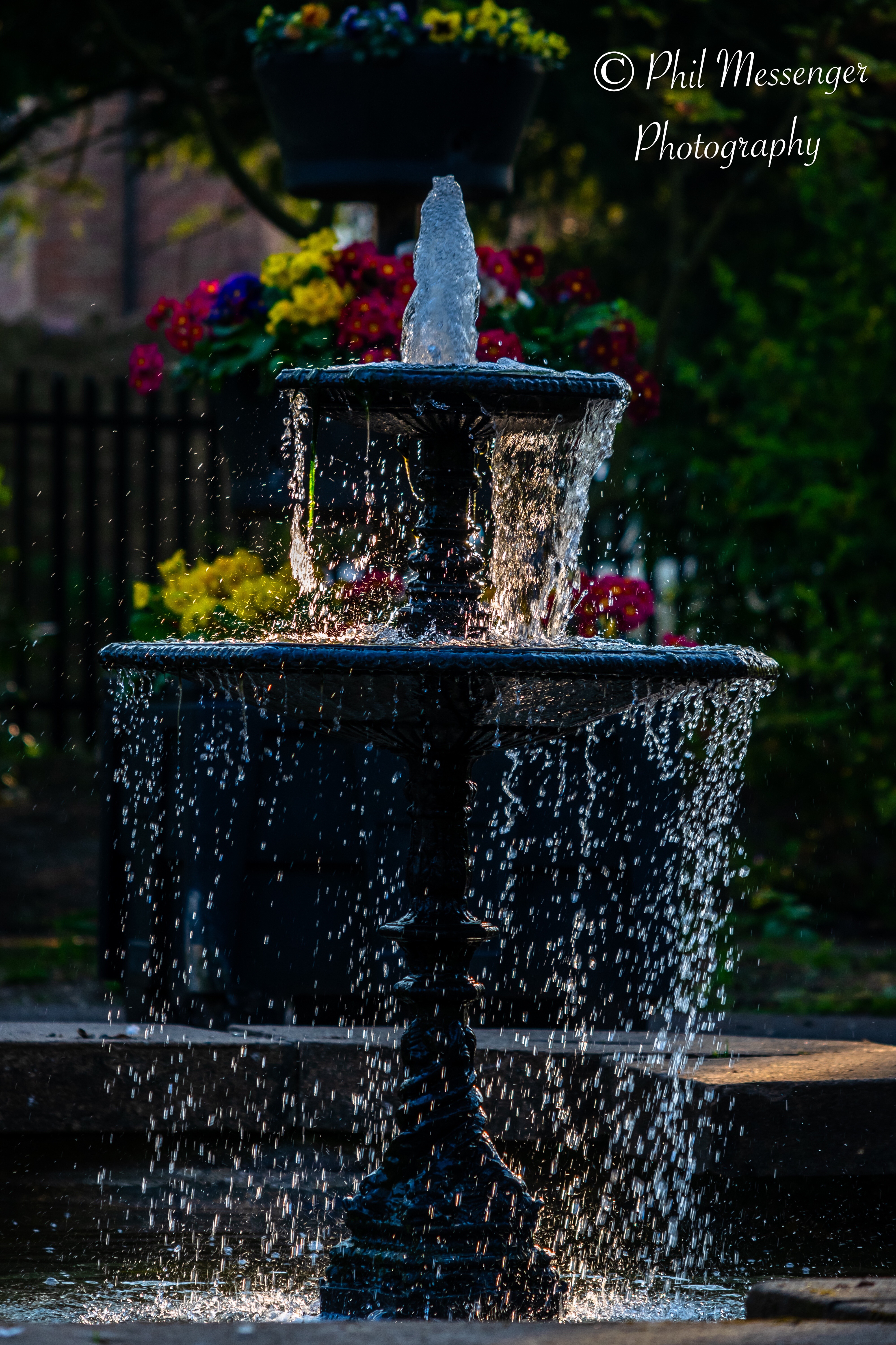 The fountain at Town Gardens, Swindon