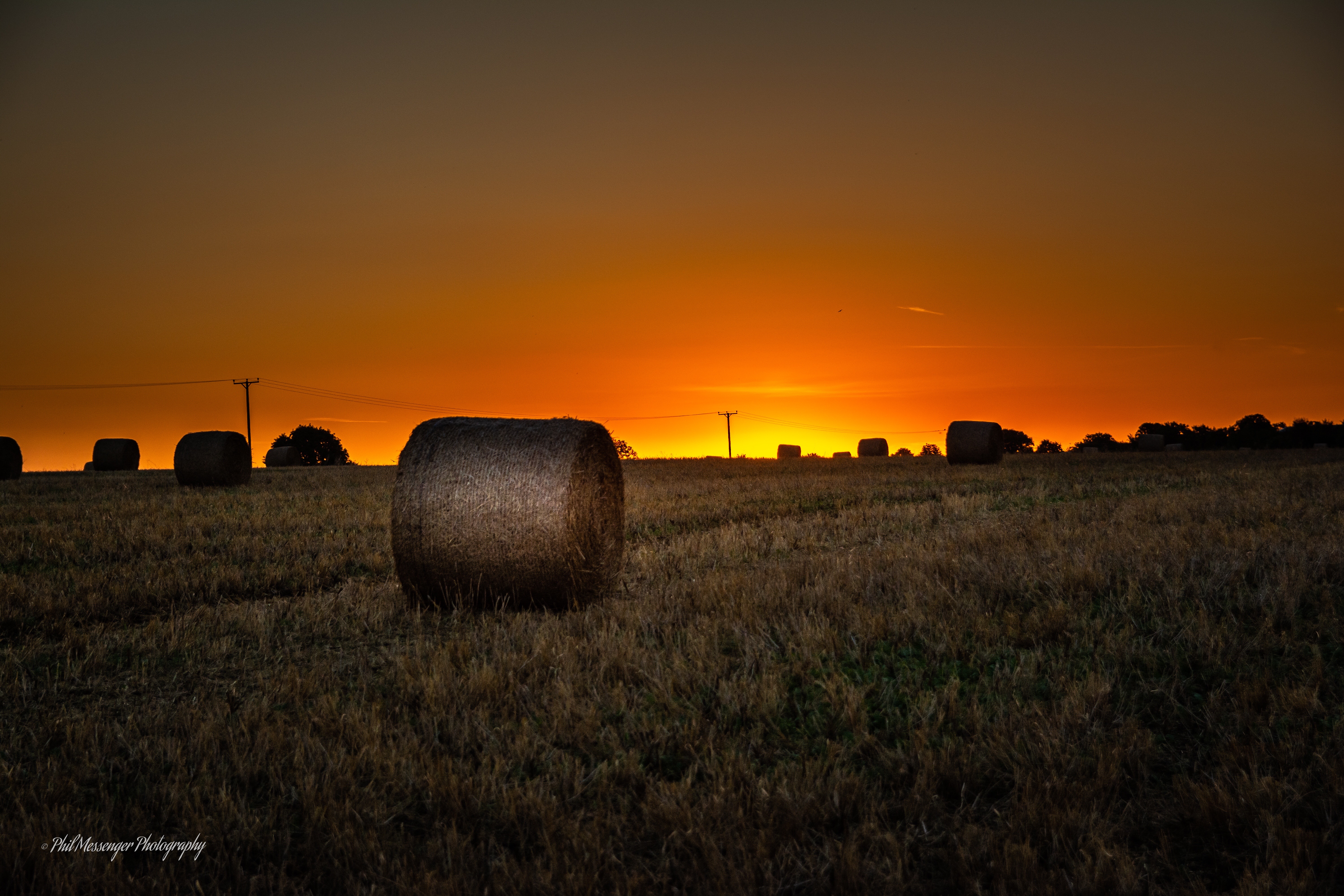 Early morning bales at Sevenhampton, Wiltshire