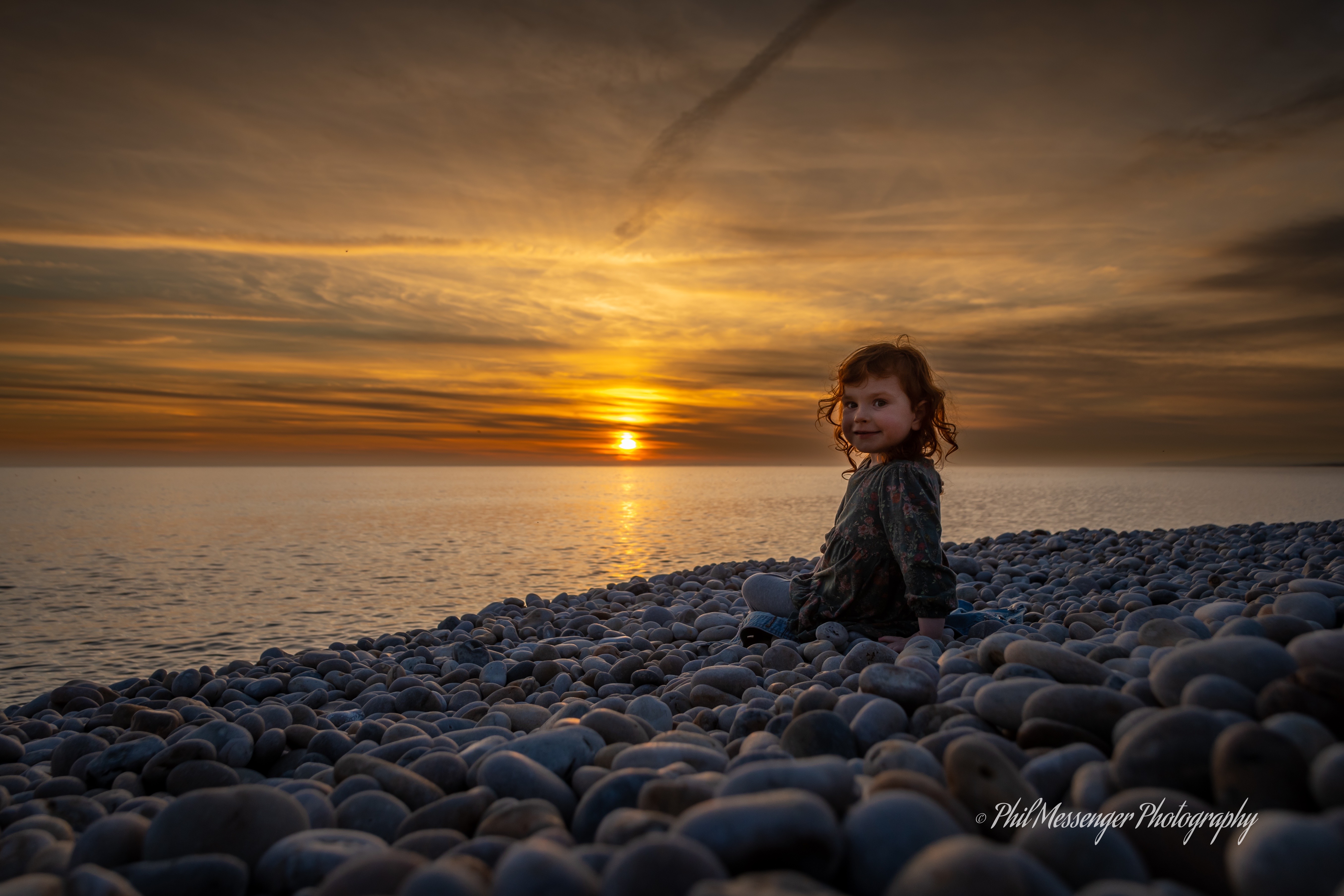 Sunset child portrait 