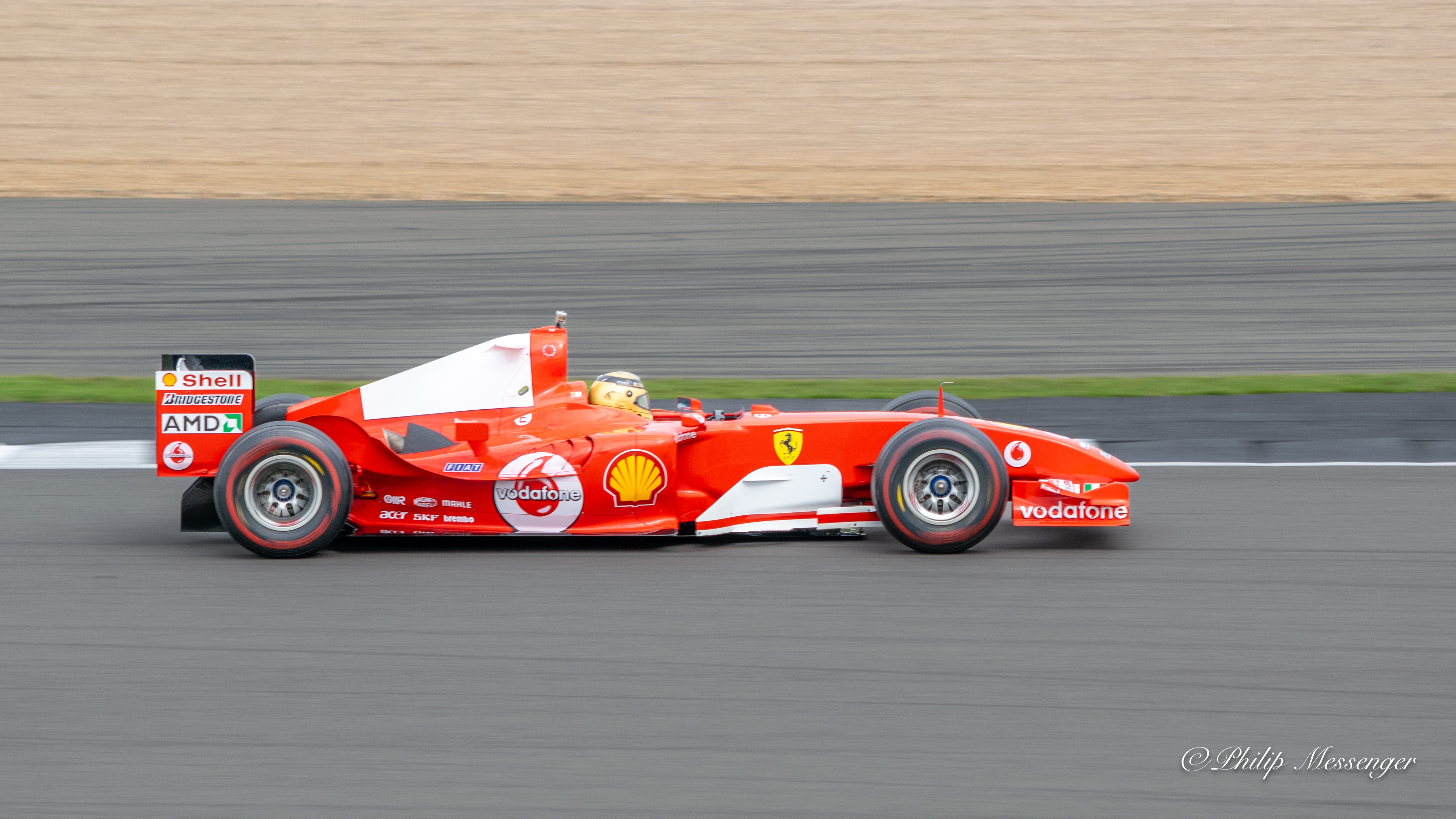 A 2004 Ferrari Formula one car at Silverstone.