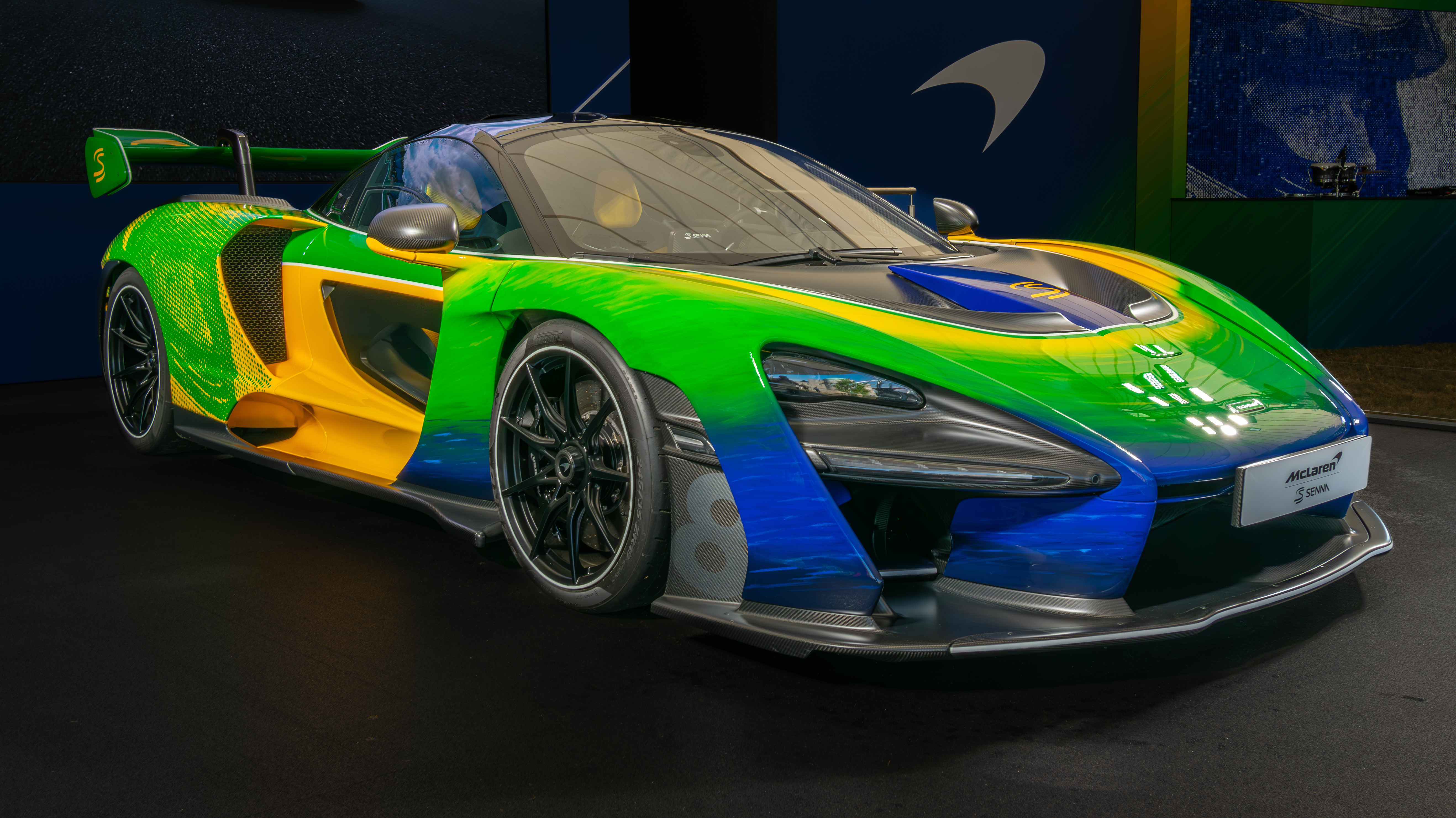 Senna liveried McLaren Senna at Goodwood.