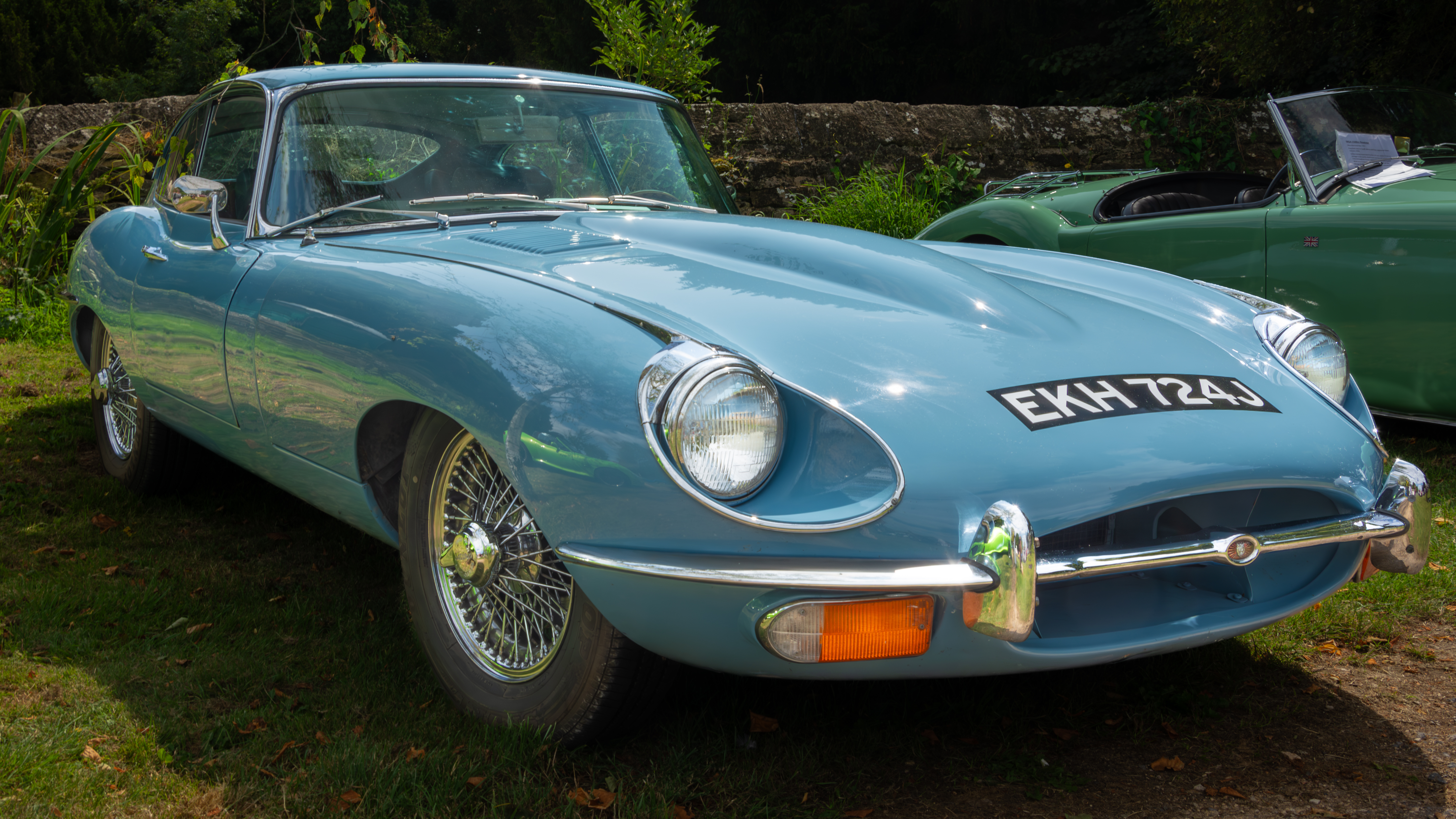 A beautiful 1971 E type Jaguar at Wanborough Show